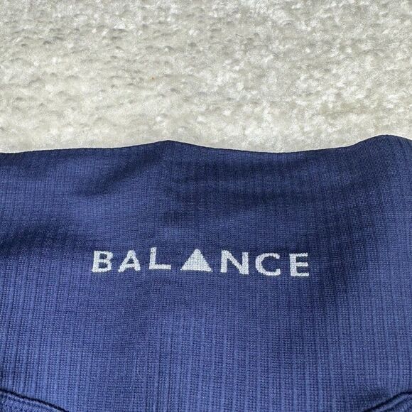 Balance Athletica Linear High Rise Ribbed Seamless Legging Navy Blue - Picture 9 of 12